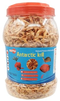 toyuto Premium Freeze-Dried Krill & Shrimp Mix - Ideal for Arowana, Koi, Tropical Cichlids, and Turtles - High-Protein Floating Aquarium Food (2000ml)