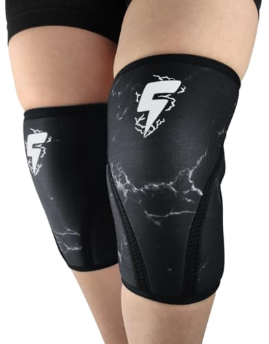 Fasties Kniebandage für Krafttraining - Stabilisierung Knie Support für Männer & Damen | XL, dicke 7mm Neopren Kniegelenkbandage für Sport, Kraftsport, Bodybuilding, Gym, Powerlifting, Fitness