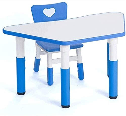 Kindermöbel-Set aus Kinderschreibtisch und -stühlen mit Aufbewahrung, Kindermöbel, ideal für Kunst und Handwerk, Snacks, Homeschooling, leicht zu reinigen, inklusive 1 Aktivitätstisch und 1 Hocker (F