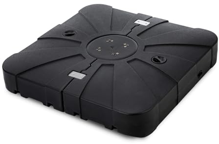 Home Zone Living Vormontierter 86,4 cm großer, robuster Schirmständer mit rollenden Rädern für Terrasse, Pool, Hinterhof, unterstützt bis zu 3 m Regenschirme, 100 kg