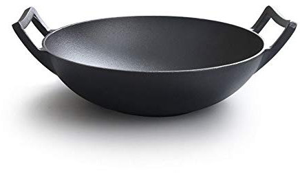 Pentola, Padella In Ghisa Fondo Piatto Wok Wok Fornello A Induzione Generale Padella In Ghisa/36 Cm(36cm)