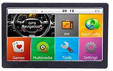 7 Pouces Haute définition Voiture de Camping/Camion/véhicule GPS Navigation intégrée 8 Go + 256m Bluetooth MP3 / MP4 Joueurs pour Voiture Camion Camping-Car (Color : with Sunshade and BT, Size :