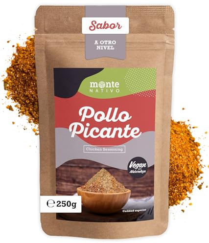 Spezie per Pollo Monte Nativo (250g) - Miscela di Spezie ideale per Pollo Arrosto - Condimento per Pollo per Cucinare e Grigliare - Spezie Delicatamente Essiccate
