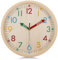 Lafocuse 30cm Orologio da Parete Bambini Imparare l'ora, Silenzioso Orologio Educativo Facile da Leggere, Creativo Moderno Design per Cameretta Bambini Soggiorno Scuola