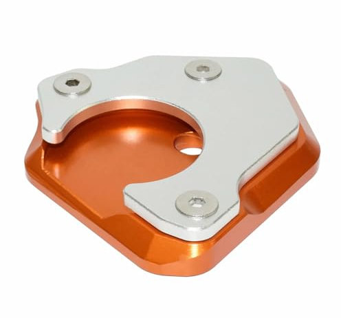 SLCYU Motorrad-Seitenständer Kickstand-Verlängerungsplatte für KTM 950 Adventure 2004 2005 2006 Seitenständer Vergrößern Pad,Orangestyle
