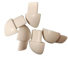 White Genesis Corner Tile Trim Pieces, Plastic External Corner, 3 Sizes - 6mm, 8mm, 10mm, Pack of 5 (White, 8mm)