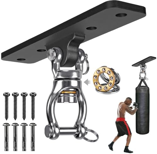 Kipika Schwerer Sackaufhänger – robuste Boxsack-Halterung, Stahl-Aufhänger, Decken-Wandhalterung, Holzbalken-Haken, Halter für Boxen, Kickboxen und Fitnessgeräte zu Hause