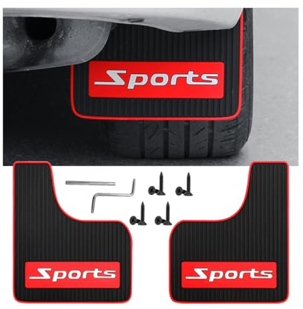 CGEAMDY 2 Pezzi Parafanghi Universali Larghi, Paraspruzzi in PVC Auto, Parafanghi Armature Rally, Schizzi Pneumatici Accessori Protettivi Passaruota, Accessorio Protettivo Automobili(Sports)