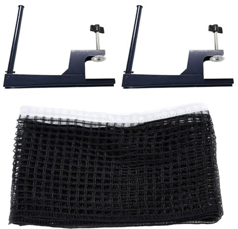 Limtula Tischtennisnetz und Pfosten-Set, zusammenklappbar, PingPong-Netz-Clip, verstellbare Schraubklemme, Tischtenniszubehör