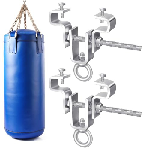 Zunishaone Stahlträger-Klemme, schwere Sack-Deckenhalterung – Stahl-Boxsack-Halterung für industrielles Halterungssystem, Kampftraining, Kampfsport, Boxausrüstungshalter