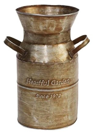 Vase à fleurs style campagnard français antique décoration de table rurale intérieur extérieur fête mariage décoration fer pot de lait seau antique fer pot de lait