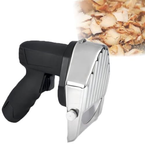 WTRYRN Trancheuse électrique Portable sans Fil, Couteau à Kebab électrique, Couteau à shawarma électrique avec Deux Lames, épaisseur de Coupe réglable, Facile à Nettoyer Batterymodel
