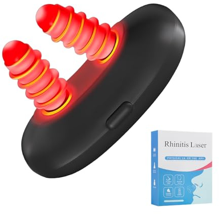 Red Light Nasal Therapy Device, Portable RespiRelief Nasal Red Light Therapy, Rechargeable Infrared Nose Soothing Device for Dry Nose & Sinus Comfort