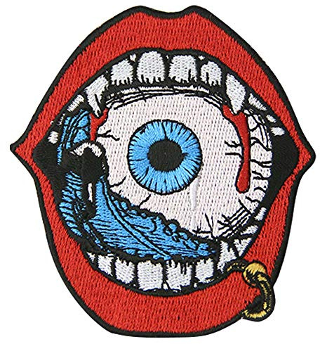 Eat Eyeball Aufnäher bestickt zum Aufbügeln
