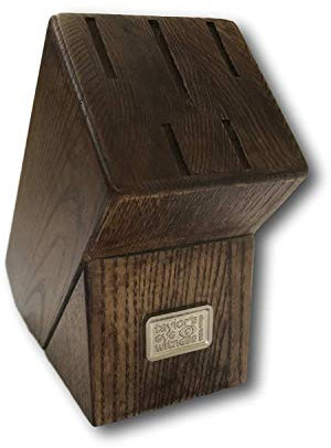 Taylors Eye Witness Syracuse Ash Knife Block - Solid Wood Supplied Empty to Hold Five Knives, Chef, Bread, Carving, Paring & Vegetable Knife. Neutral Colour to Match Your Knife Handles