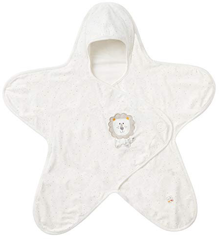 Fehn 056242 Einschlagdecke Löwe fehnNATUR – Kuschelige Decke aus 100% Bio-Baumwolle – Für Babys von 0-6 Monaten – Größe: 70 x 80 cm