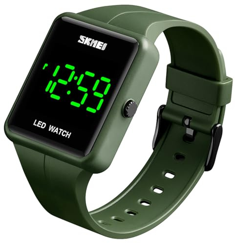 Gosasa Large Face LED Digital Watch Date Time 3Bar Waterproof Wristwatch Men Women Sports Watches