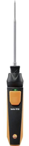 testo - 915i - 0563 1915 - Thermometer mit Tauch-/Einstechfühler und Smartphone-Bedienung für die Temperaturmessung in Lebensmitteln, Flüssigkeiten, Gasen und anderen Medien