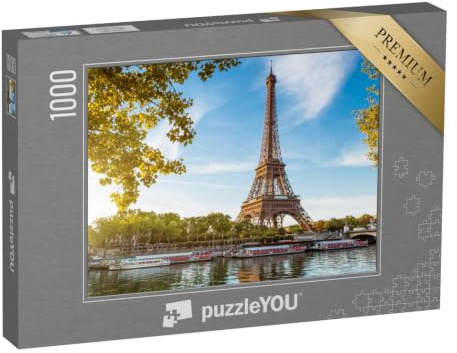 puzzleYOU: Puzzle 1000 Teile „Eiffelturm und Saine, Paris“ – aus der Puzzle-Kollektion Paris, Eiffelturm