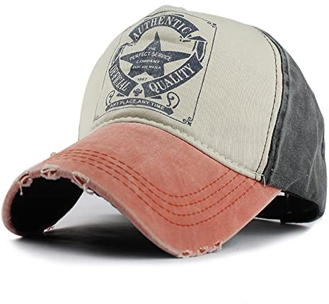 YULOONG Berretto da Baseball Vintage Cappello Trucker Denim Lavato Moda Pentagramma Modello Stella Cappello da Sole All'aperto 100% Cotone Unisex E