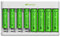 Caricabatterie a 8 Slot per Pile Ricaricabili AA e AAA NiMH | GP RECYKO | Include 4 Batterie Ricaricabili AA 2100 mAh e 4 Batterie Ricaricabili AAA 850 mAh - Caricatore USB