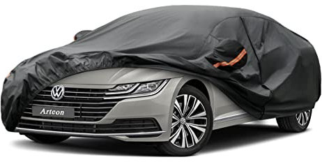 Kayme Autoabdeckung Wasserdicht Atmungsaktiv Passend für 2017-2024 Volkswagen Arteon,Vollgarage Autoplane für Regen Sonne Staub Schutz,Auto Abdeckplane Faltgarage Abdeckung(3-7 Tage liefern)