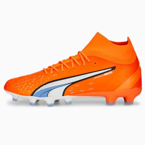 PUMA Ultra Pro Herren Fußball-Stollen für festen Boden, künstlicher Boden, Orange, Orange/Abendrot im Zickzackmuster (Sunset Chevron), 41 EU