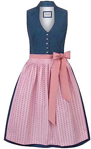 Stockerpoint Damen Dirndl Marina I Größe 32-48 I Bequemes Trachtenkleid mit Schürze & liebevollen Details I Bequem & pflegeleicht I Perfekt für Trachten & Festlichkeiten
