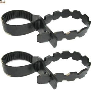 BricoLoco.com Lot de 2 sangles réglables pour attacher des arbres à des tuteurs. Collier en caoutchouc pour fixer les arbres au tuteur sans endommager le tronc. Attache douce