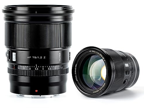 VILTROX 75mm f/1.2 Z mount APS-C Lens Prime Large Aperture Lens for Nikon Z-Mount Z30 Z50 Zfc Z5 Z6 Z7 Z5II Z6II Z7II Z9 Z8(Auto Focus, STM) Black