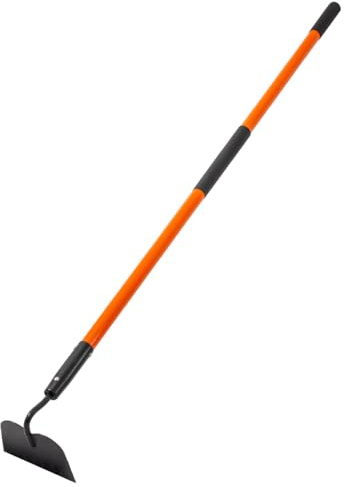 Nohovu Garden Hoe Tool, 58 Inches Hoe Garden Tool with Fiberglass Long Handle, Heavy Duty Garden Hoe for Weeding