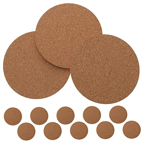 VILLFUL 30pezzi Sottobicchieri in Sughero Per Bevande Tappetini Resistenti Al Calore Per Tazze Sottobicchieri Decorativi Riutilizzabili Da Tavolo