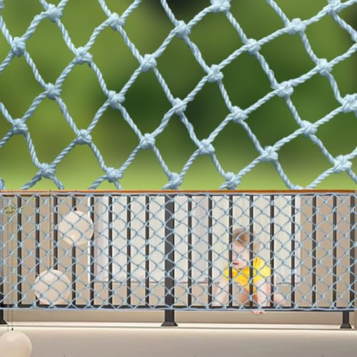 Stair Safety Net for Kids Rope Net Safety Netting for Railings Suitable for Balconies, Stair, Railing, Playground, Indoor and Outdoor Decoration (4mm,1X6m)