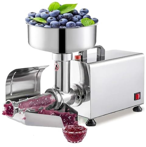 Hydravex Electric Tomato Strainer, 370W Tomato Sauce Maker Machine, 90-160Kg/h Food Strainer and Sauce Maker, Commercial Grade Mill for Tomato Strawberry Blueberry Sauce