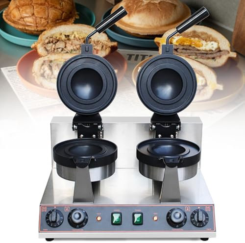 Electric Burger Waffle Maker Machine Non Stick Press for Home Party Bread Donut Heating 220V