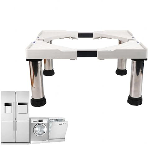 Waschmaschinensockel, weiß, 28 Zoll breit, universell belastbar, 880 lb/400 kg, Waschmaschinensockel, Trocknersockel, Plattform, strapazierfähig, höhenverstellbar, grau, 4 Fuß - 10 cm (weiß, 4 Fuß 15