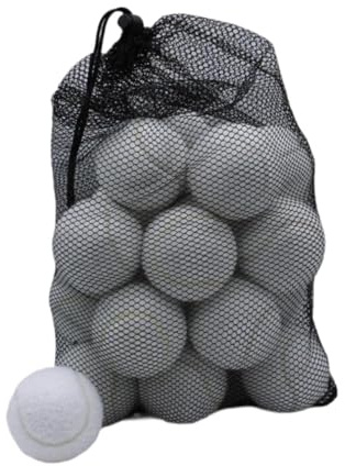 Baoblaze 18x Tennisbälle Verschleißfest 64 mm Haustier Hund Tennisbälle Trainingsbälle Elastische Bälle für Indoor Outdoor Schlägersport, Weiß