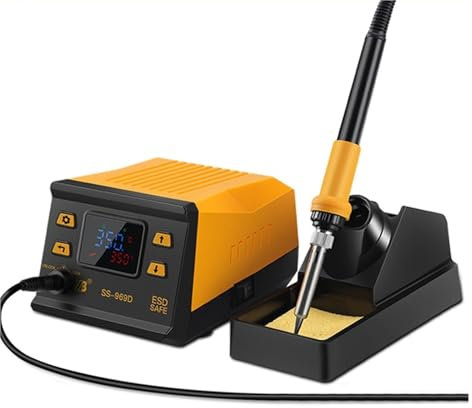 Kit de station de fer à souder, Station De Soudage Thermostatique Intelligente SS-969A 75W, 2 En 1, Outils De Soudage De Réparation, Affichage Numérique LED, Station De Soudage SMD Chauffage rapide(SS