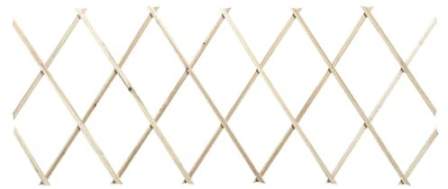 Acomoda Textil – Celosía Extensible de Madera Natural Elegante, Resistente y Versátil para Plantas Trepadoras. Valla Decorativa de Ocultación para Balcón, Patio y Jardín. (180x60 cm)