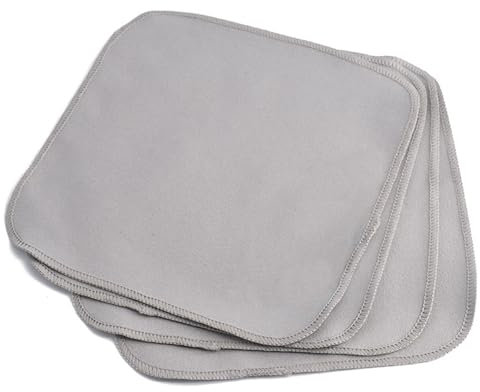 LLLmhuaa Chiffon Doux pour l'entretien et la Maintenance des Bijoux Chiffon de Polissage Doux et Brillant Couleur Argent
