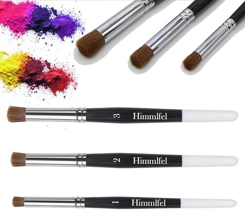 Himmlfel Pastell Pinsel Set, 3 Stück Misch- und Glättungs Pinsel für Pastellkreiden, Ölpastellkreiden, Kohle, Anfänger- und Künstler zum Mischen von weichen Pastellkreiden, drybrush, Papiermischung