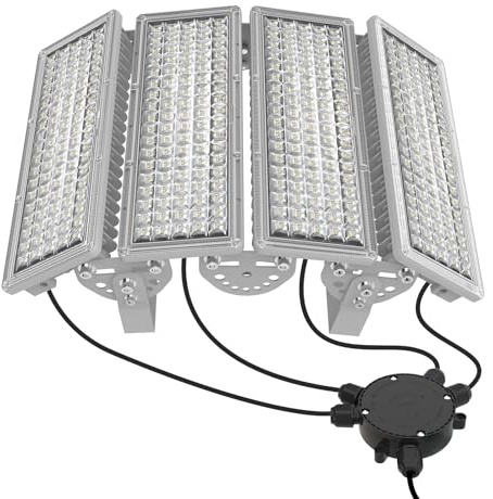 POWFUL LED-strålkastare Utomhusbelysning 400 W 56 000 LM jätteljus strålkastare LED 6500 K kall vit strålkastare med justerbar vinkel strålkastare 230 V IP67 vattentät för utomhus trädgård, sportplats