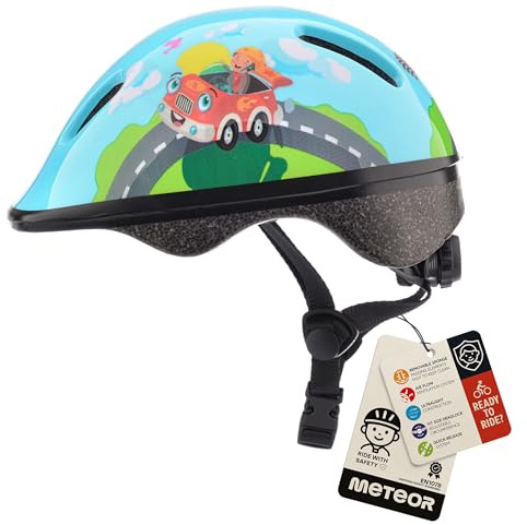 meteor Casco Bici Ideale per Bambini - Caschi Perfetto per Downhill Enduro Ciclismo MTB Scooter - Helmet per Tutte Le Forme di Attività in Bicicletta Helmo