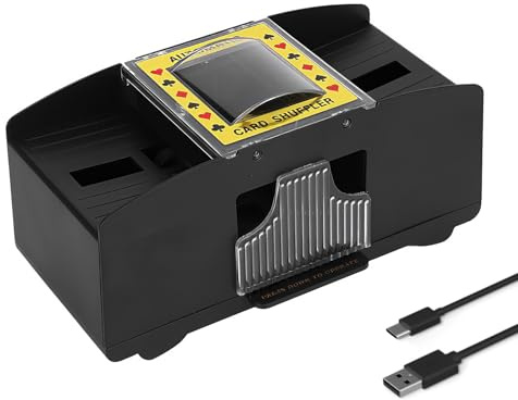 Automatic Card Shuffler Machine, 1-2 Deck Shuffling Playing Card Mixer for Poker