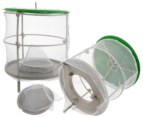 TOBBOMEY Attrape-Mouches Maillé Suspendu Protection Anti-Pluie, Lot De 2 en Tissu Solide, pour Restaurants Et Lieux Publics