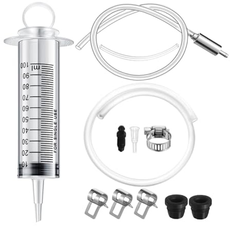 Xvilmaun Pompe À Vide Manuel Pour Automobile, Extracteur D'Huile Pour Petit Moteur, Jeu D'Outils De Changement D'Air 12 Pièces Pour Moto Marine Système D'Embrayage Tondeuse À Gazon Garage Service Auto