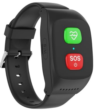 X&Z-XAOY Orologio Intelligente Con Allarme Caduta Per Anziani Orologi Fitness Tracker Con Pulsante Di Emergenza SOS Impermeabile 4G Chiamata Conteggio Passi
