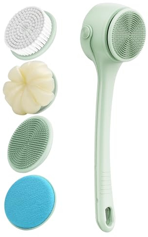 Eoixuqba Brosse de Douche Électrique,Brosse de Nettoyage Corporel Sans Fil - Nettoyant Étanche à Rotation Automatique pour le Corps Entier Hommes et Femmes Spa Salle de Bain