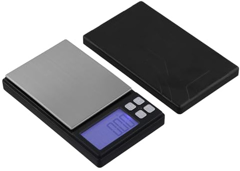 Bilancia Precisione 500g/0.01g – Bilancia Portatile per Gioielli, 7 Unità, per Gioielli, Caffè e Alimenti con Display LCD Retroilluminato e Funzione Tara, Funzione di Conteggio Intelligente