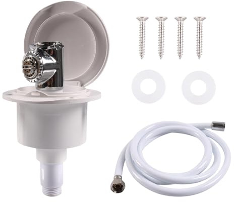Douche à main avec flexible - Économiseur d'espace, pommeau de douche encastré - Douchette Lavable à Main - Pour Maison, Camping-Car, Appartement, Bateau, Salle de Bain, Terrasse